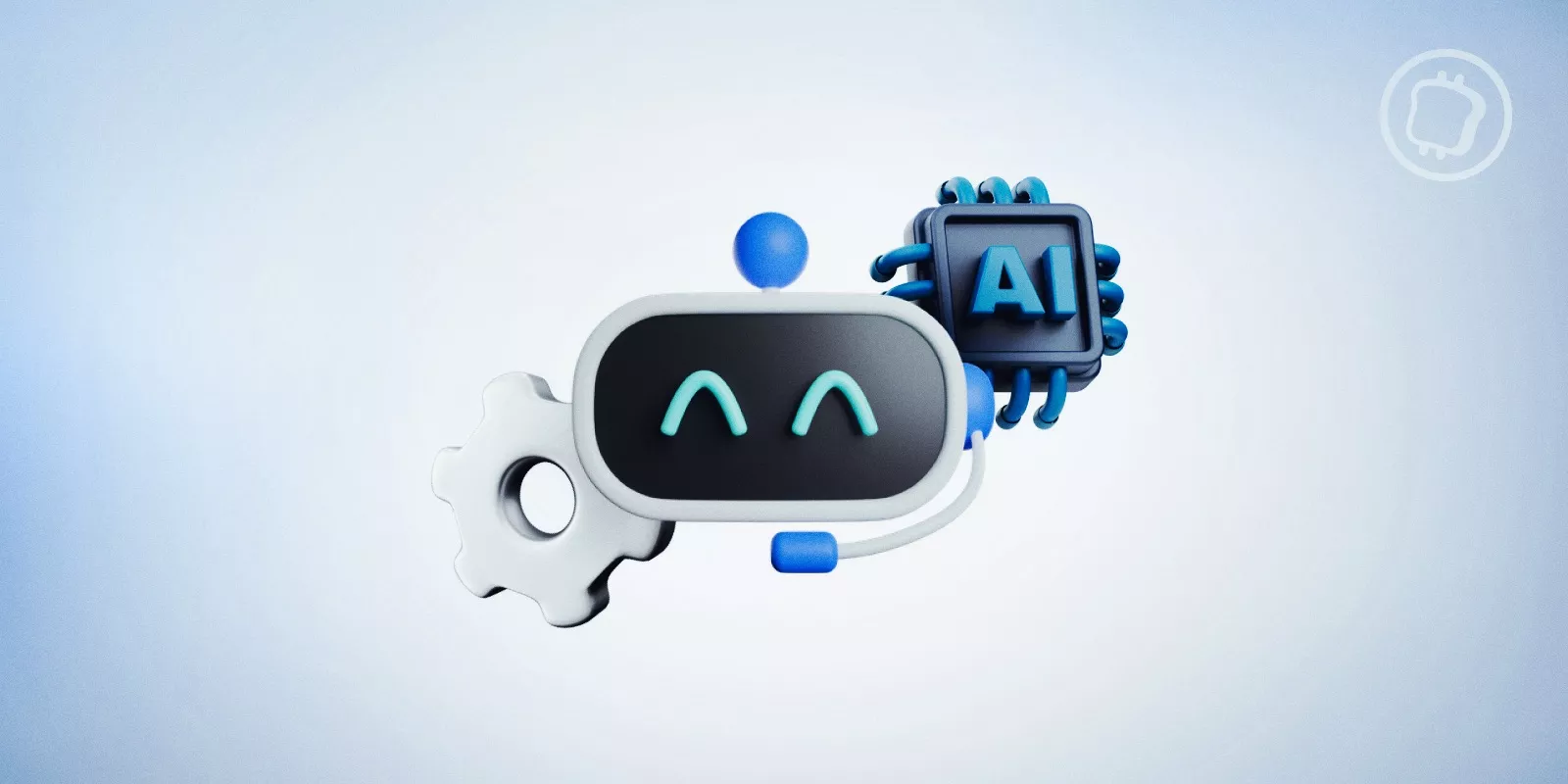 Un assistant IA de support client, représenté par un robot avec un casque-micro